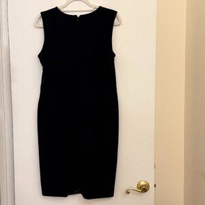 Ann Taylor Crew Neck Sleeveless Work Midi Dress Navy Size 10P
